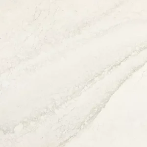 Everleigh quartz countertop surface with soft white background and subtle grey veining for modern kitchen and bathroom designs