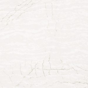 Delgatie quartz countertop slab with white base and subtle gray veining for elegant kitchen and bathroom surfaces