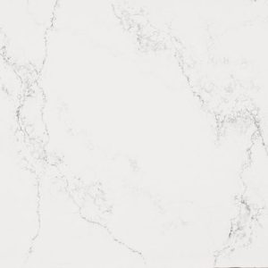 Empira White 5151 quartz countertop slab with bright white base and subtle grey veining for modern kitchen and bathroom surfaces