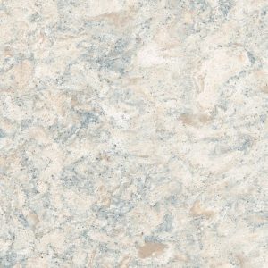Montgomery quartz countertop slab with light gray base and soft textured pattern for modern kitchen and bathroom surfaces