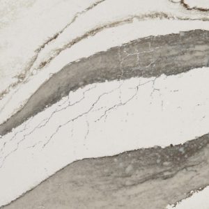 Skara Brae quartz countertop slab with subtle grey stone pattern for modern kitchen and bathroom surfaces
